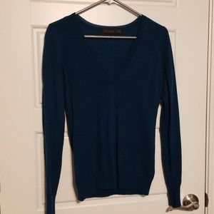 Dark turquoise v neck sweater